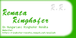 renata ringhofer business card